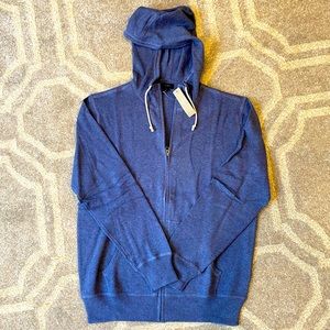 JCREW Men’s Cotton Cashmere zip front hoodie BNWT